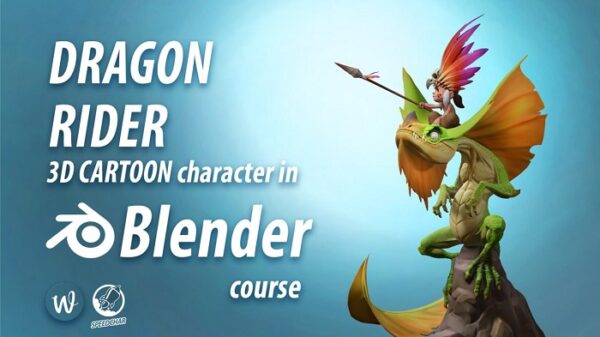dragon-rider-3d-cartoon-character-in-blender